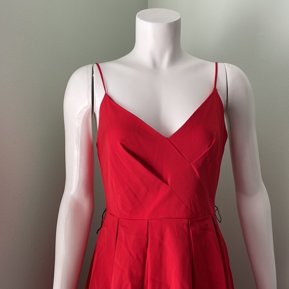 J. Crew Red Spaghetti Strap Dress (missing black Velvet Sash) NEW - Picture 7 of 14